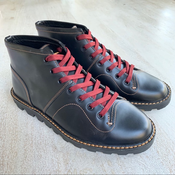 Coach Mens Cordovan Black Boxing Boots 